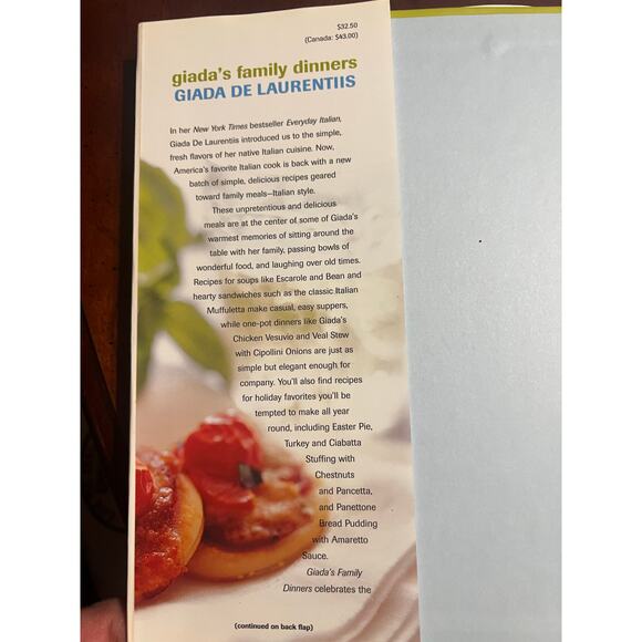 Giada's Family Dinners Giada De Laurentiis Food Network Italian Cookbook - Picture 2 of 8
